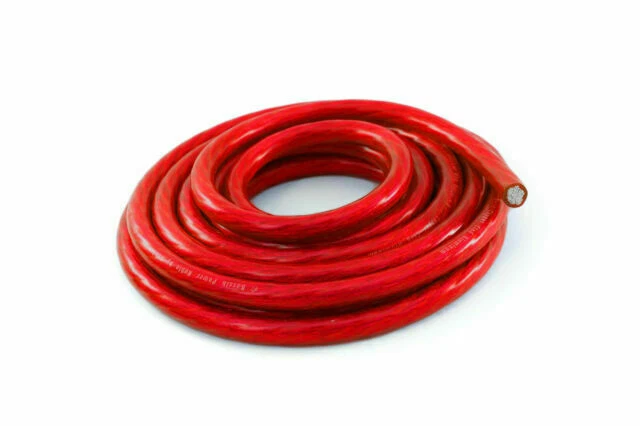 KnuKonceptz BK-PWR0R-25 Bassik 0 Gauge Power/ground Cable - Red - 25ft