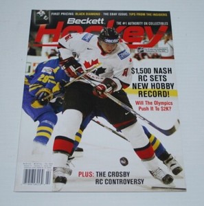 2006 February Beckett Hockey Magazine-Rick Nash-Canada Olympics-NHL