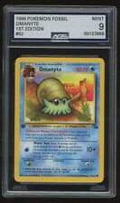 1999 Pokemon Fossil 1st Edition Omanyte #52 AGS 9 MINT