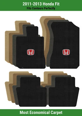 Lloyd Velourtex 前后垫适用于 '11-13 本田 Fit 带红色黑色本田 H — 第 1/4 张图片