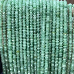 2x5MM Faceted Natural Stone Flat Rondelle Amazonite Agates Quartz Spacer Beads - Picture 1 of 66