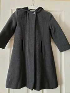 Cooper Key Gray Wool Dress Coat Jacket Kids Church Clothing Outerwear Hood - Picture 1 of 4