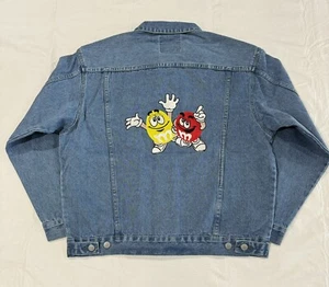 Vintage 1997 Planet Mars M&M's Blue Jeansjacke Size Medium Neu - Bild 1 von 13