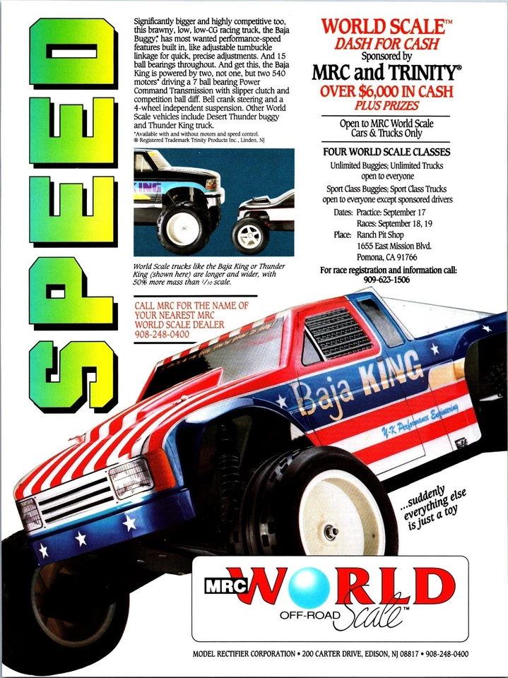 MRC Baja King Off-Road Truck Print Ad Wall Art Decor - Image 1 of 1