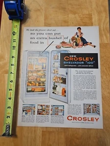 REVISTA ANUNCIO CROSLEY SHELVADOR 100 REFRIGERADOR - Imagen 1 de 2
