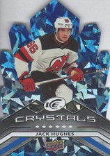2021-22 Upper Deck Ice Hockey Ice Crystals #IC-20 Jack Hughes DIE CUT
