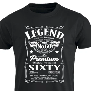 60. Geburtstag Geschenke für Männer 60 Jahre 1965 Legend TShirt Herren Geburtstag TShirt UK - Bild 1 von 14