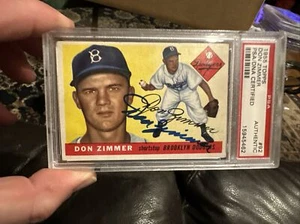Don Zimmer PSA DNA Signed 1955 Topps Rookie Autograph BOLD BLUE Sharpie FREE - Picture 1 of 8
