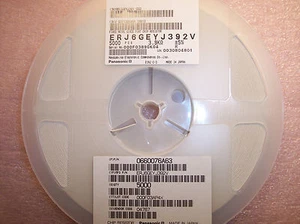 QTY (5000) 3.9K Ohm 1/8W 5% 0805 SMD CHIP RESISTORS ERJ6GEYJ392V PANASONIC - Picture 1 of 4