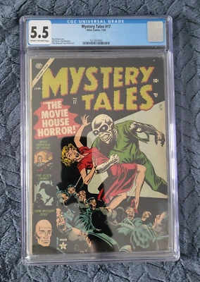 MYSTERY TALES #17 CGC 5.5 Pre-code Horror - Russ Heath Cover - Atlas 1954 - Image 1 of 3