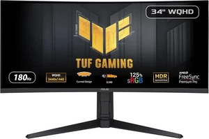 ASUS TUF Gaming VG34VQ3B 34" Widescreen VA LED Black Curved Multimedia Monitor - Picture 1 of 9