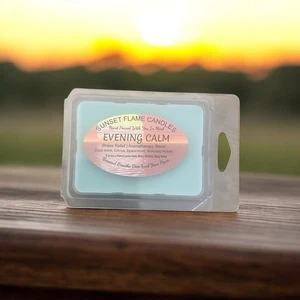 Evening Calm Wax Melts 2.5oz – Mint, Citrus, Rose, Tonka, Musk Scent - Picture 1 of 7