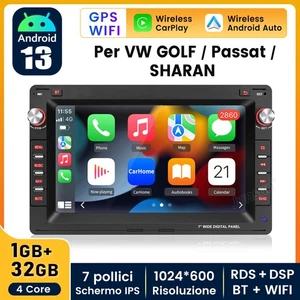 Für VW Polo 9N Golf 4 Passat B5 T5 1+32G Android 14 Autoradio Carplay GPS Navi - Bild 1 von 13
