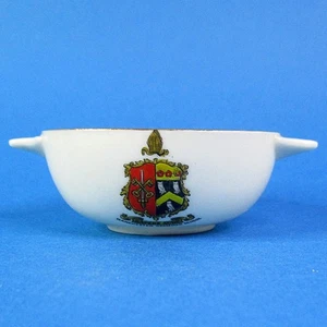 W H Goss - Vintage Crested China Cuach Whiskey Cup - Manchester Grammar School - Bild 1 von 4