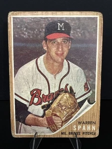 1962 Topps Set-Break #100 Warren Spahn - Bueno - Imagen 1 de 2