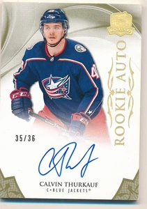 Calvin Thurkauf 2020-21 The Cup Rookie Auto #110 SP Blue Jackets RC #35/36 - Bild 1 von 2