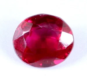 Lose Edelstein Mosambik Rot Rubin 4,65 Ct/15 mm Oval Natur Zertifiziert T11198 - Bild 1 von 7