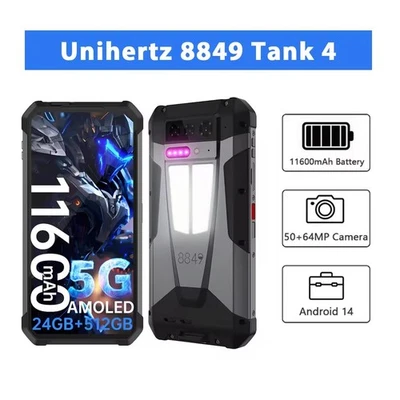 8849 Tank 4 5G Rugged Projector Phone 11600mAh 24GB+512GB 6.78'' Global Version - Image 1 of 4
