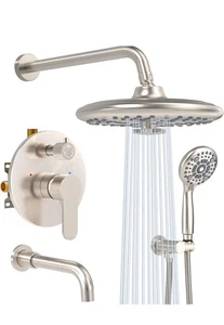 Sistema doccia SR SUN RISE con beccuccio combinato doccia portatile e a pioggia vasca - Foto 1 di 9