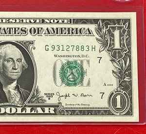 1963 B $1 DOLLAR BILL ( CHICAGO G ) UNCIRCULATED - Picture 1 of 3