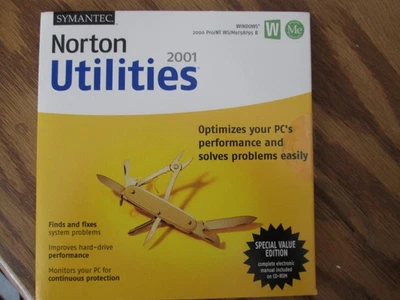 NEW Norton Utilities 2001 CD WINDOWS 2000Pro/NT WS/ME/98/95 - Image 1 of 3