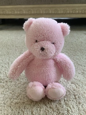 CARTER'S PRECIOUS FIRSTS BABY PINK TEDDY BEAR 63209 STUFFED ANIMAL PLUSH TOY 8" - Image 1 of 4