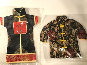 Cubierta de botella de vino de kimono oriental de seda 2 piezas - Imagen 1 de 3