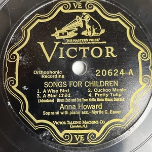 10" 78 RPM-Anna Howard-Songs for Children/A Wise Bird/Cuckoo Music/A Star Child - Picture 1 of 4