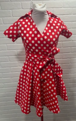 Vestido Columpio Retro Años 50 Pinup Para Mujer Lunares Talla M *Solo Vestido/Cinturón Foto 1 de 4