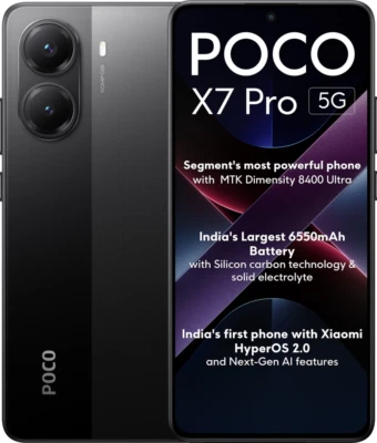 Xiaomi Poco X7 Pro 5G 256GB 8GB RAM Dual Sim Black Garanzia Global Europa - Immagine 1 di 4