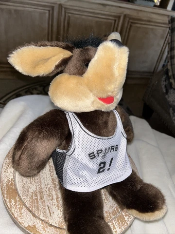 NBA San Antonio Spurs Coyote 2! Mascot Stuffed Animal 13” w/Jersey Curto Toy NEW Cover
