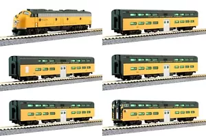 Kato 106-104-LS N Scale C&NW EMD E8A & Pullman Bi-Level "400" Train 6-Unit-Set - Picture 1 of 14