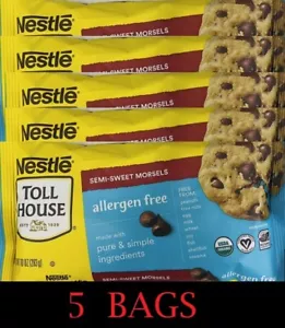 5x Nestle Toll House ALLERGEN FREE Semi Sweet Morsels Chocolate Chips 10oz 5 BAG - Picture 1 of 3