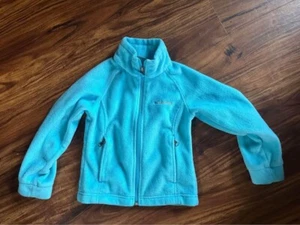 Children's/Girls Light Blue Colored Columbia Fleece Jacket Size Xxs 4/5 - Picture 1 of 1