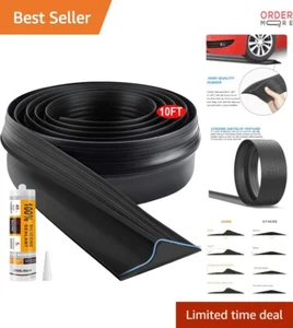 Garage Door Seal Strip Rubber Waterproof Weather Stripping Kit 10FT Black - Picture 1 of 9