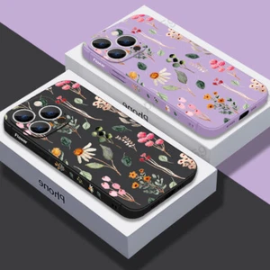 Für iPhone 16 Pro Max 15 14 13 12 11 XR XS Blume Stoßfest Silikon Hülle Cover - Bild 1 von 20