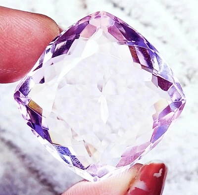 Light Pink Topaz Loose Gemstone 63.80 Ct Certified Cushion Cut With Free Gift - Image 1 of 4