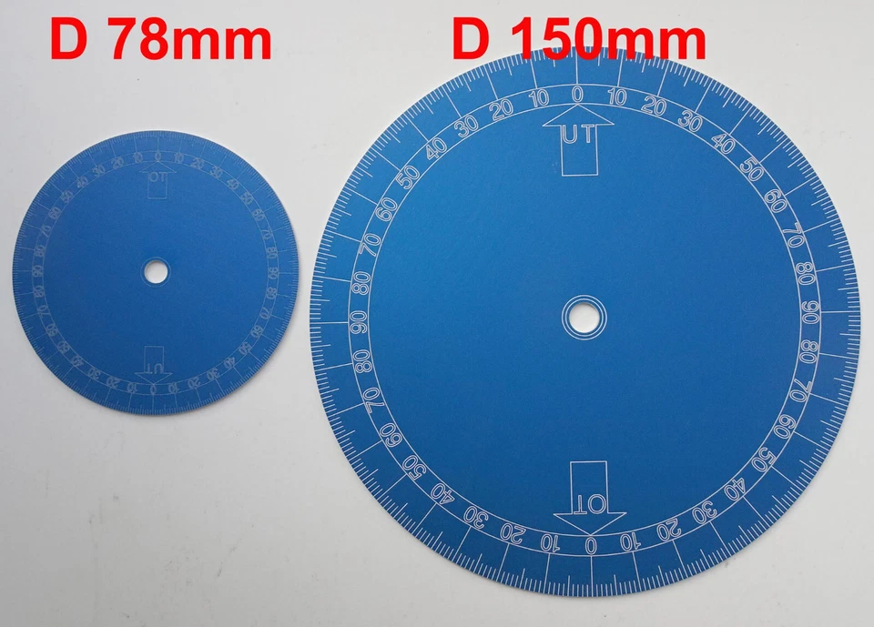 Gradscheibe aus Aluminium, eloxiert, gelasert, Made in Germany, Winkelskala - Bild 1 von 1