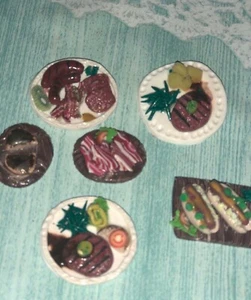 Miniatur Set  Lebensmittel Handarbeit Für Kaufladen Puppenhaus Bäckerei - Bild 1 von 9