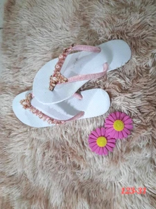 Women's House Casual Slippers Soft Felt Handmade Floral Pattern Gift Ladies Shoe - Picture 1 of 4