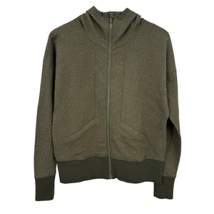 Lucy Active Tech Zip Up Hoodie Olive Green Size Small Textured Athletic Jacket - Picture 1 of 11