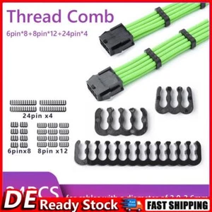 24 Stück 6/8/24-poliger Kabelkamm für 3,0–3,6 mm PC-Stromkabel (schwarz) DE - Afbeelding 1 van 7