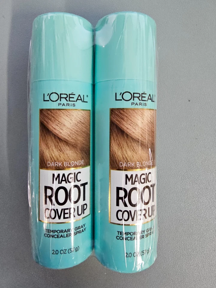 PACK 2 Corrector Temporal Gris Cubierta Raíz L'Oreal Spray, Rubio Oscuro Foto 1 de 2