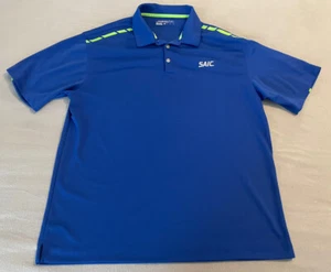 Nike Golf Mens Polo Shirt XL xlarge Dri Fit Lightweight Blue Green Accents - Picture 1 of 10