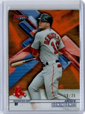 2018 Bowman's Best Orange Refractor Andrew Benintendi 19/25 (B25) Red Sox - Image 1 of 2