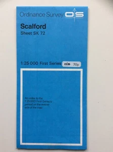 Vintage Ordnance Vermessungsblatt Karte SK 72 Scalford - Bild 1 von 2