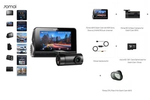 70mai 4K DashCam A810S + RC12 Set Hardwire-Kit Auto+microSD 128Gb+CPL Filter II - Bild 1 von 17