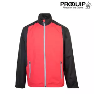 ProQuip Aquastorm Par PX1 Men's Waterproof Golf Jacket - Red/Black - *REDUCED* - Picture 1 of 3