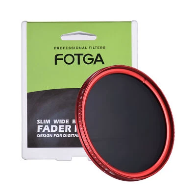 FOTGA 58mm Slim  Fader Variable Filter Neutral Density ND2 to ND400 Red U7A8 - Image 1 of 4