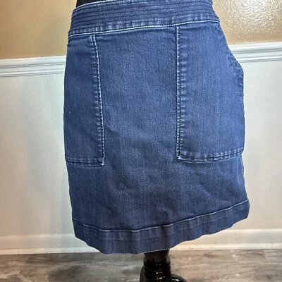 Ann Taylor LOFT Blue Straight Pencil Denim Jean Skirt Size 8 - Image 1 of 4